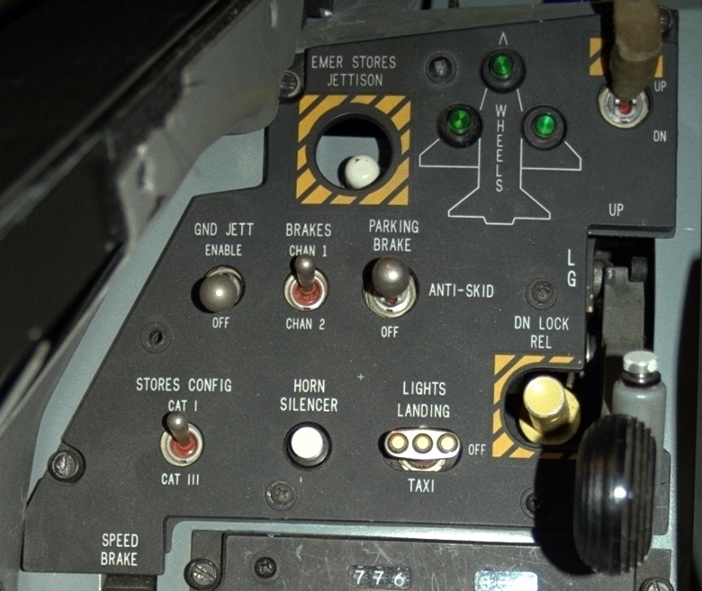 gear engine falcon start brake parking landing panel switch jfs fighting console parts left